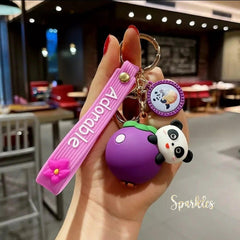 PANDA FRUIT KEYCHAIN