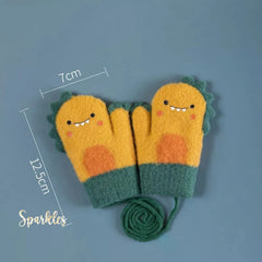 CUTE WARM DINOSAUR GLOVES FOR WINTER