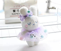 GLITTERY BUNNY KEYCHAIN SPARKLES