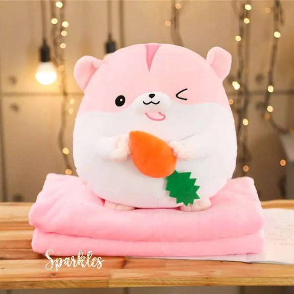 CUTE HAMSTER PLUSH BLANKET FOR WINTER