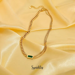 DAINTY EMERALD NECKLACE
