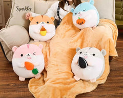 CUTE HAMSTER PLUSH BLANKET FOR WINTER