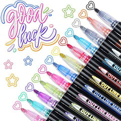 GLITTERY OUTLINE MARKERS