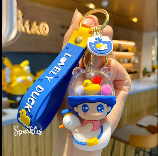 TRAVELLING DUCK KEYCHAIN SPARKLES